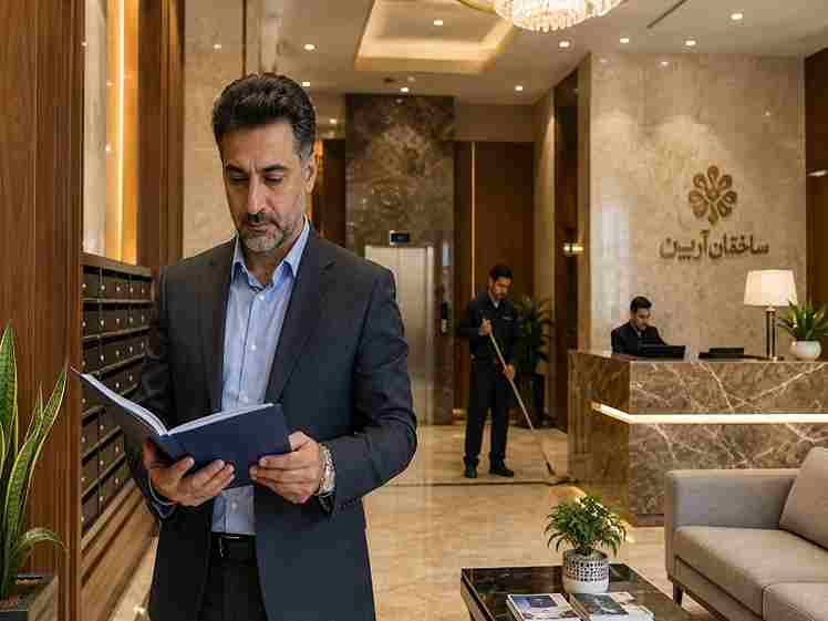 مراحل ایجاد آنلاین اساسنامه مجتمع مسکونی با وارد کردن اطلاعات ساختمان ۴۲ واحدی